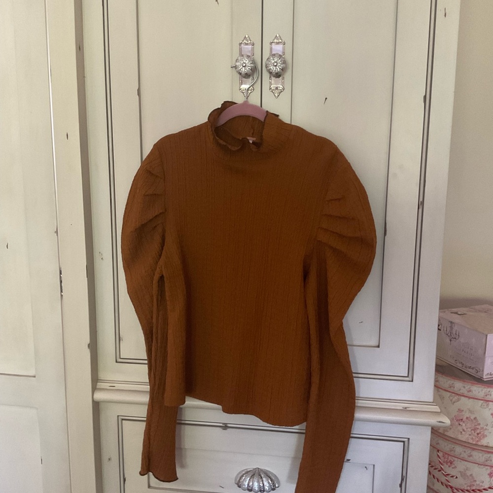 Free People long sleeve top with sleeve interest